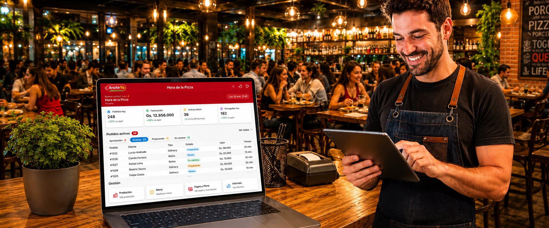 Restaurantes en Paraguay usando Anote Ya